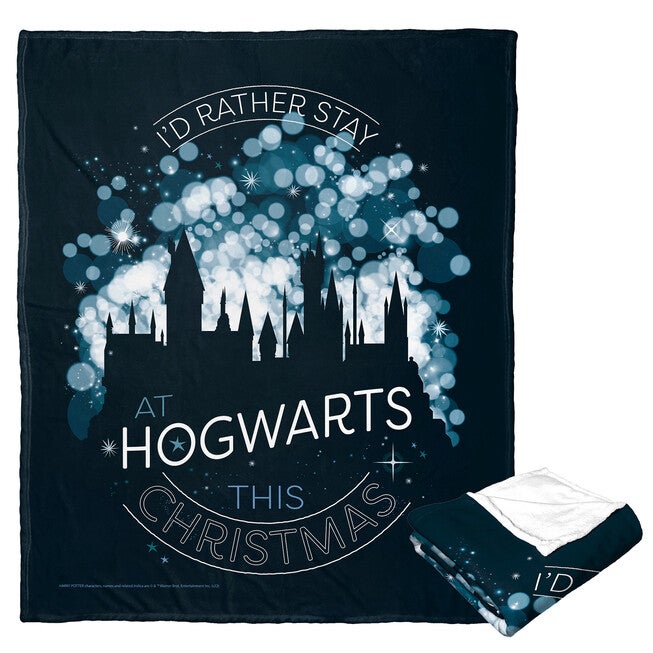 Wb Harry Potter Hogwarts This Christmas Silk Touch Throw, O, hi-res image number null
