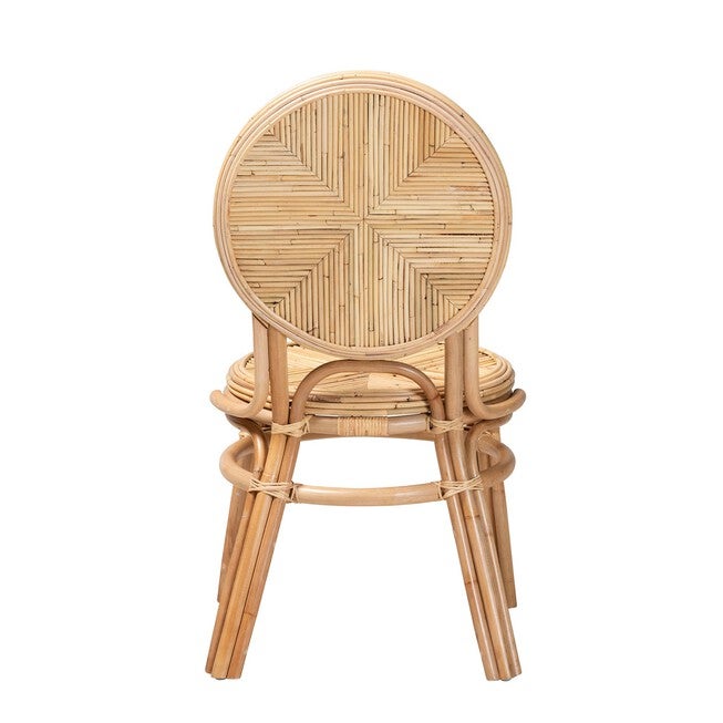Carita Modern Bohemian Natural Brown Rattan Dining Chair, , alternate image number 3