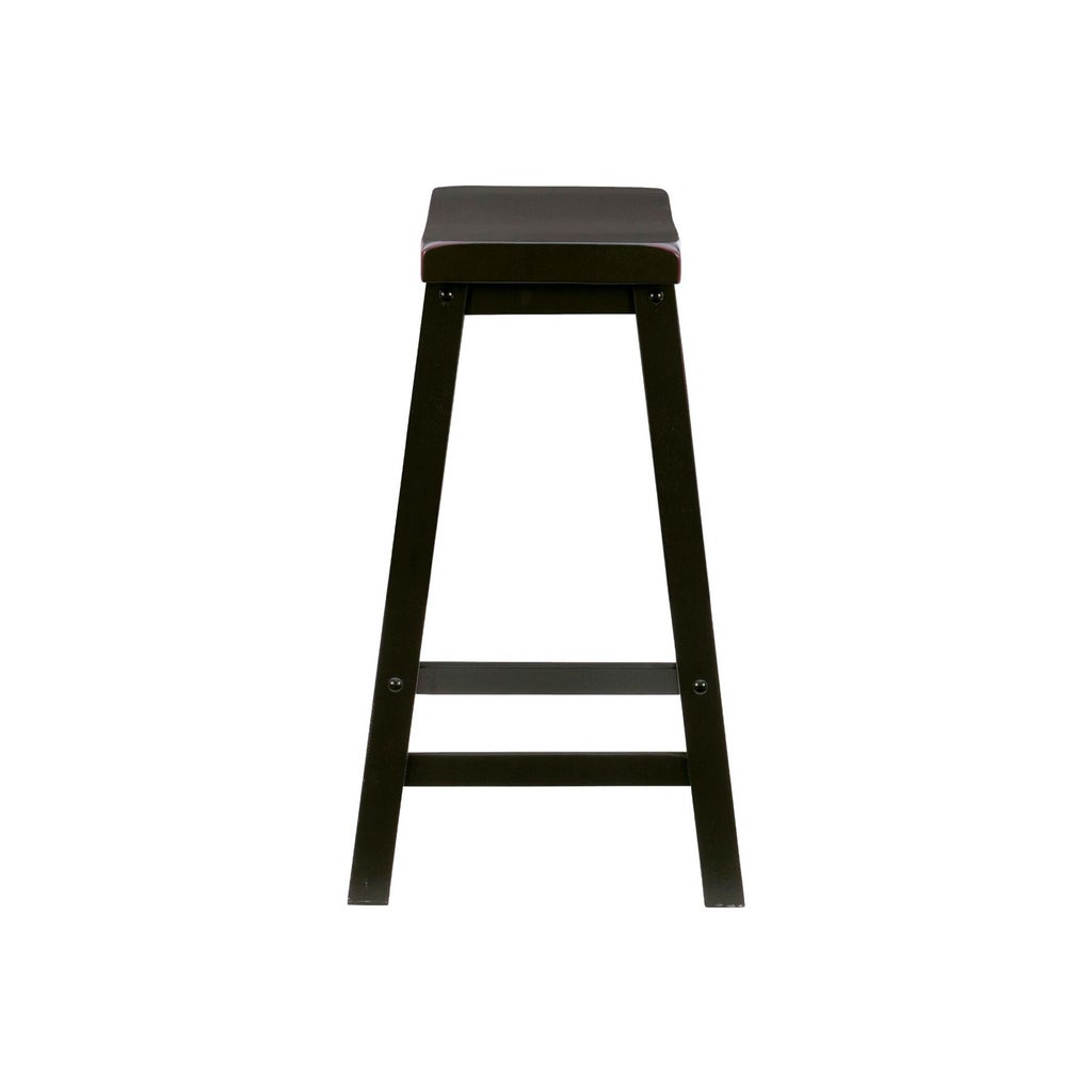 Black counter stool side view