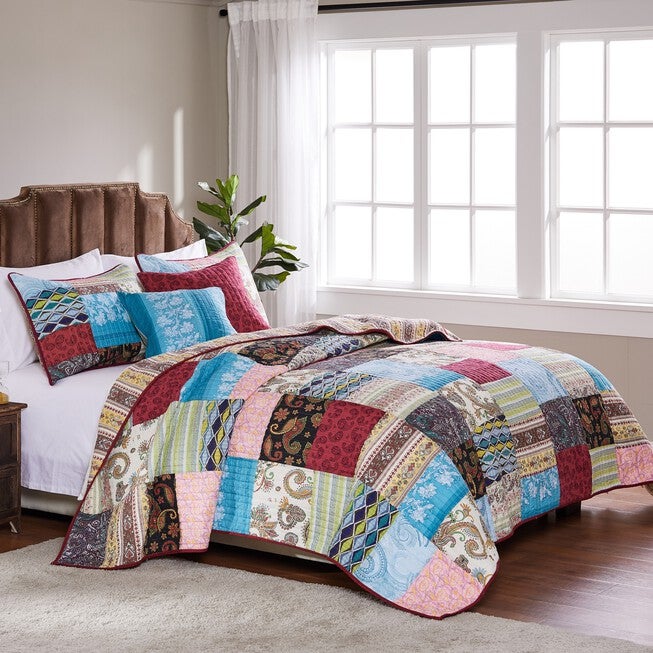 Bohemian Dream Bonus Quilt Set , IVORY, hi-res image number 0