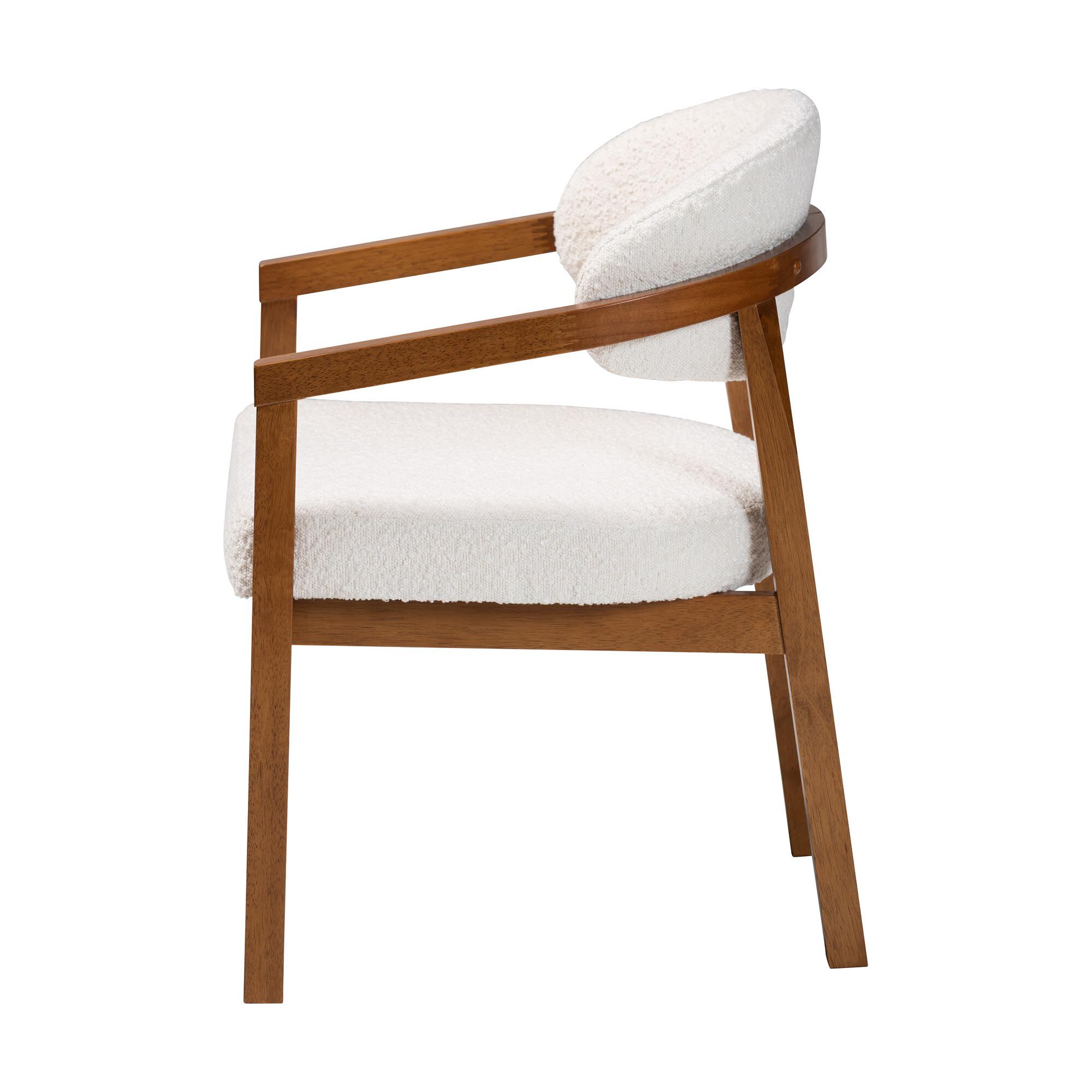 Biana Boucle Dining Chair, CREAM, alternate image number 3