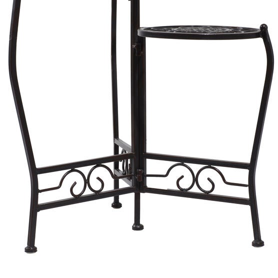Set Of 3 Brown Metal Traditional Plantstand, , alternate image number null