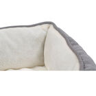 Orthopedic rectangle bolster Pet Bed,Dog Bed, super soft plush, Medium 25x21 inches Gray, , alternate image number 2