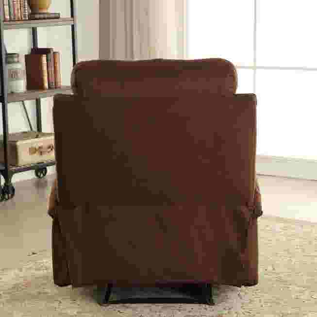 Brown recliner back view