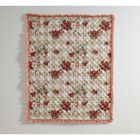 Wheatly Ruffled Gingham Quilted Throw Blanket, , on-hover image number null