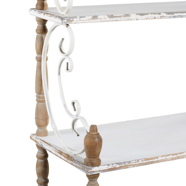 White Wood Farmhouse Shelving Unit, 75 inches x 32 inches x 16 inches, , alternate image number null