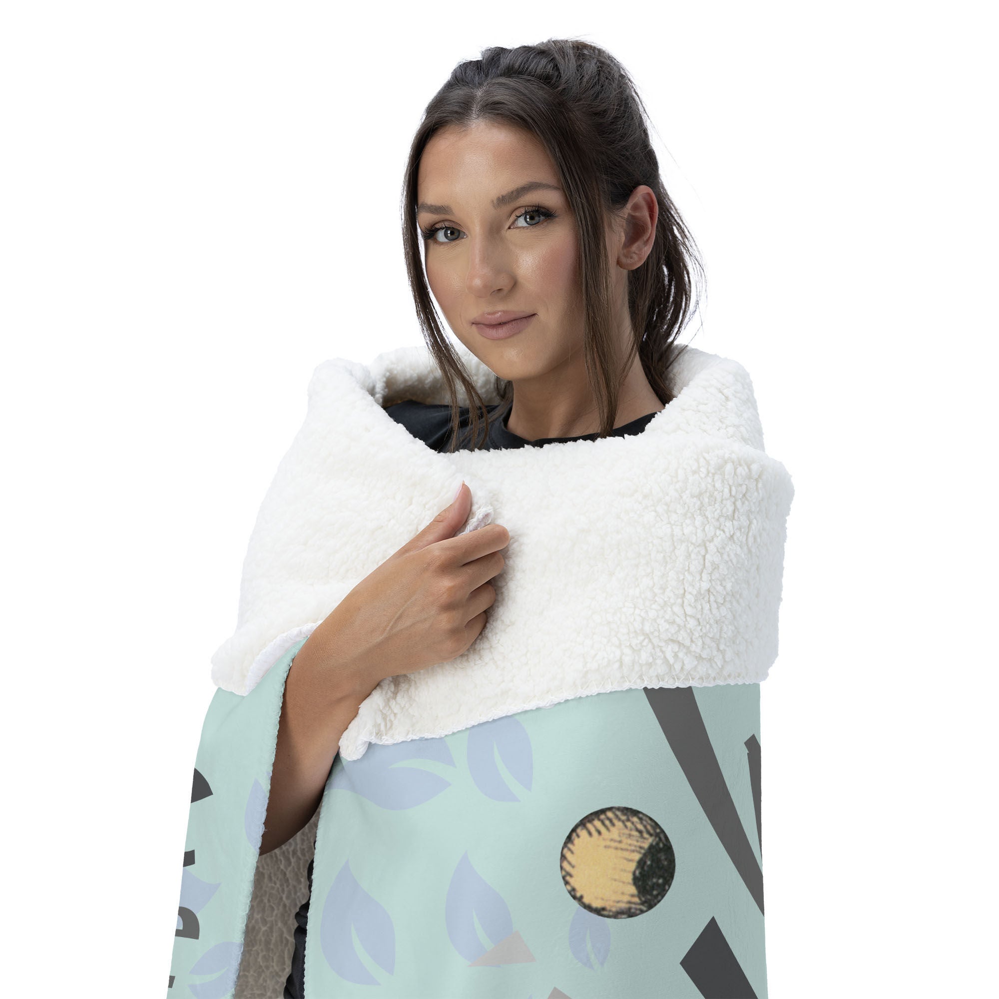 Warner Bros. Where the Wild Things Are In the Leaves Silk Touch Sherpa Throw Blanket 50x60 Inches, BLUE, alternate image number 2