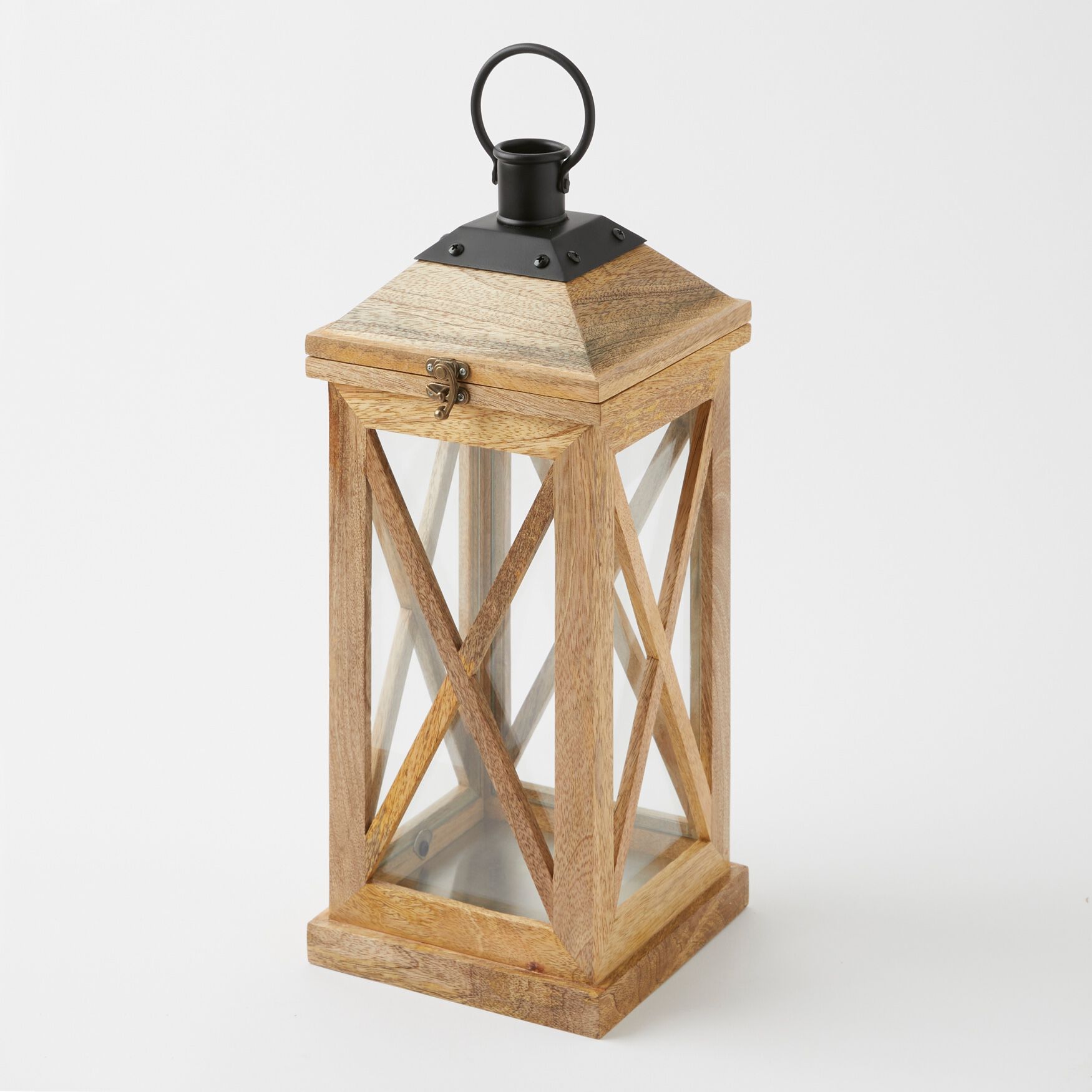  Wooden Square 18" Lantern