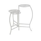 Set Of 3 White Metal Traditional Plantstand, , alternate image number null
