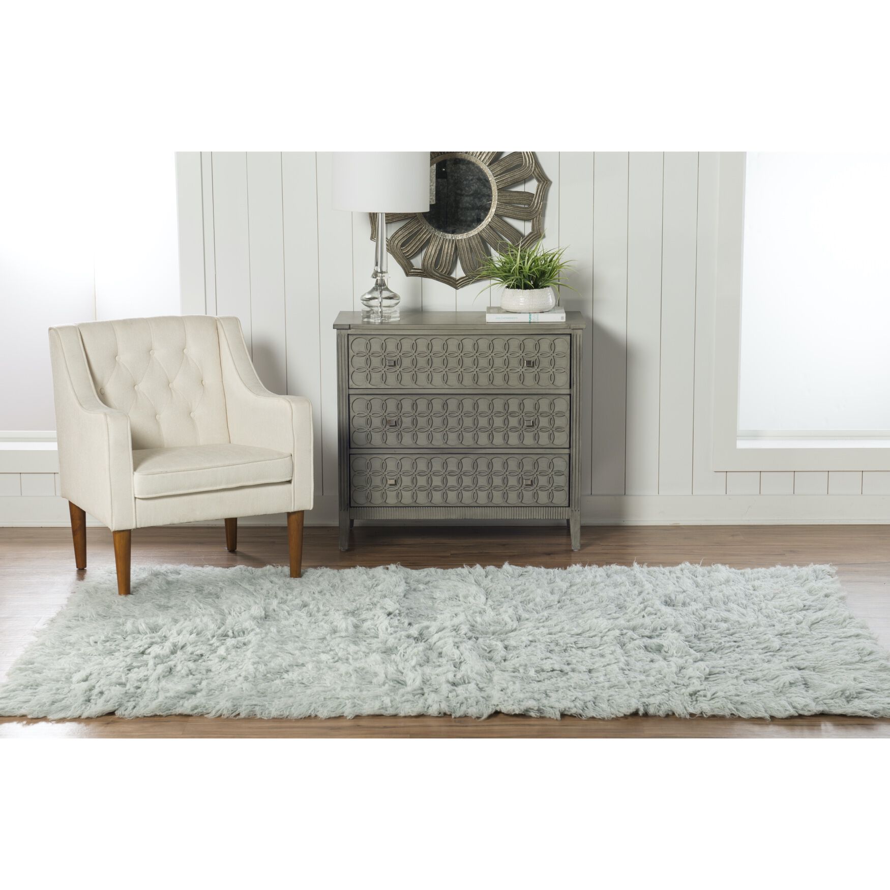 Flokati Light Grey Rug, , alternate image number 5