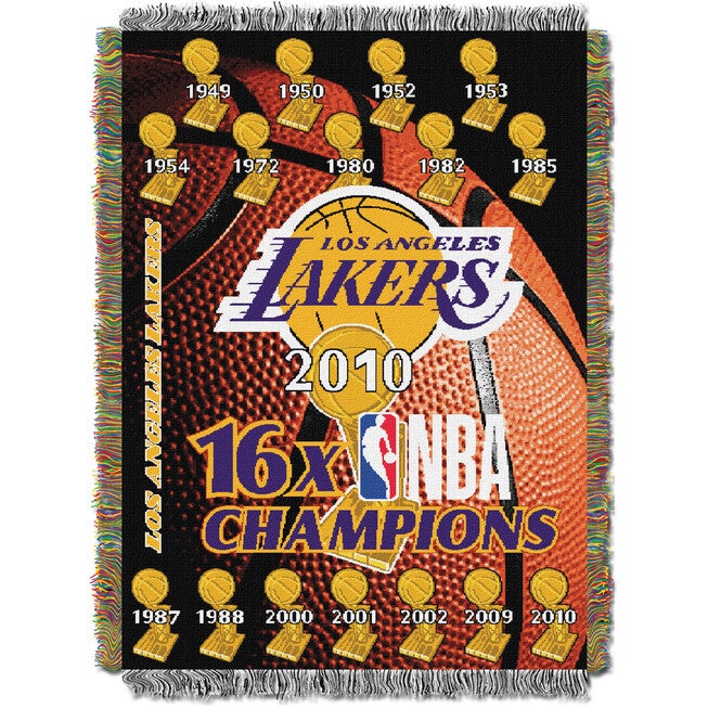 Lakers Commemorative Series Throw, MULTI, hi-res image number 0
