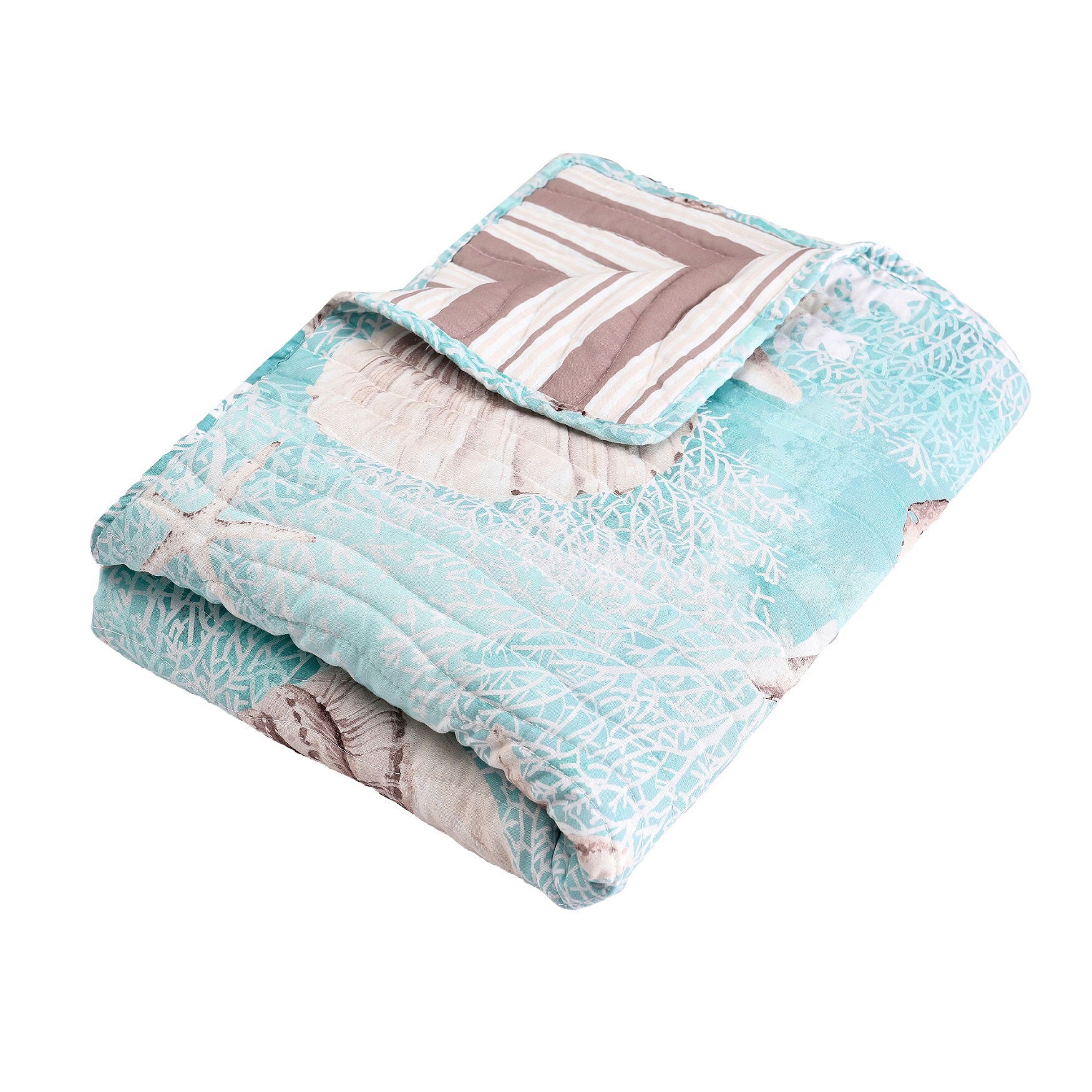Ocean Turquoise Throw Blanket, , alternate image number 2