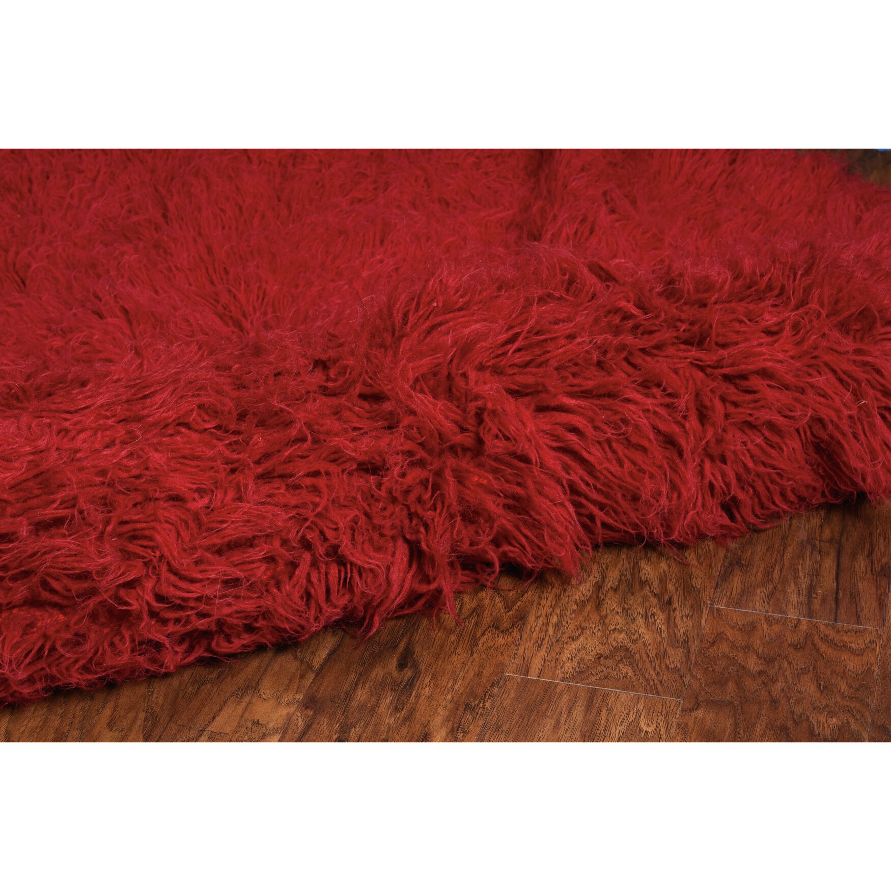 Flokati Red Rug, , alternate image number 2