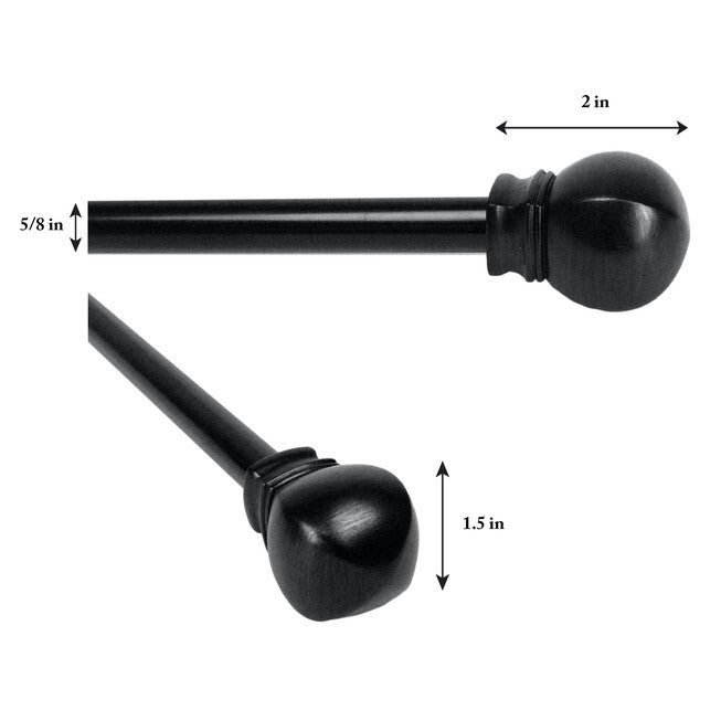 28 inches-48 inches Rod set with Ball Finial, , alternate image number 2