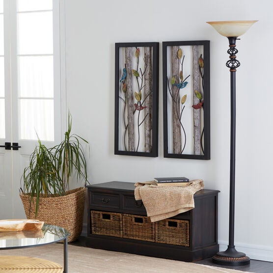 Black Metal Traditional Floor Lamp, , alternate image number null