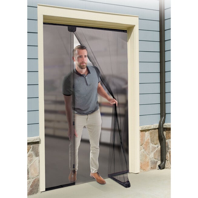 Single Garage Door Screen, BLACK, hi-res image number 0