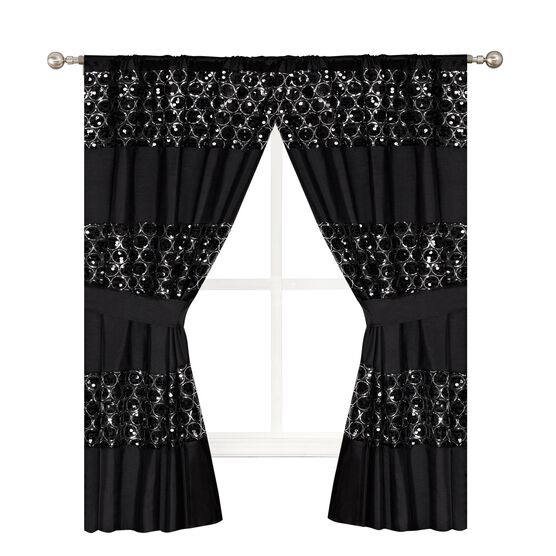 Sinatra Window Curtain, BLACK, hi-res image number null