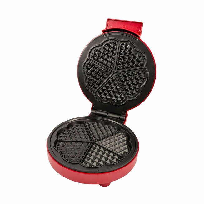 Kalorik Heart-Shaped Waffle Maker, Red, , on-hover image number null