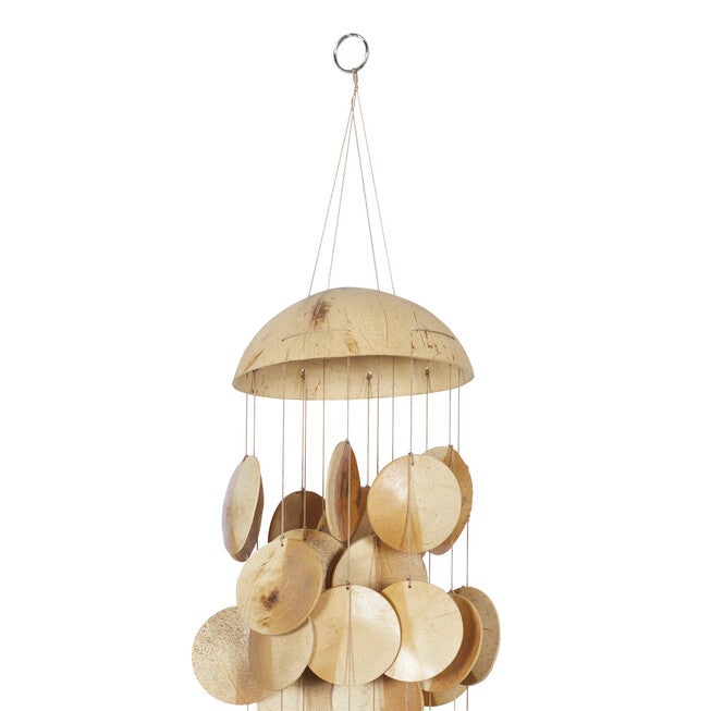 Gold Coconut Shells Coastal Windchime, , alternate image number 3