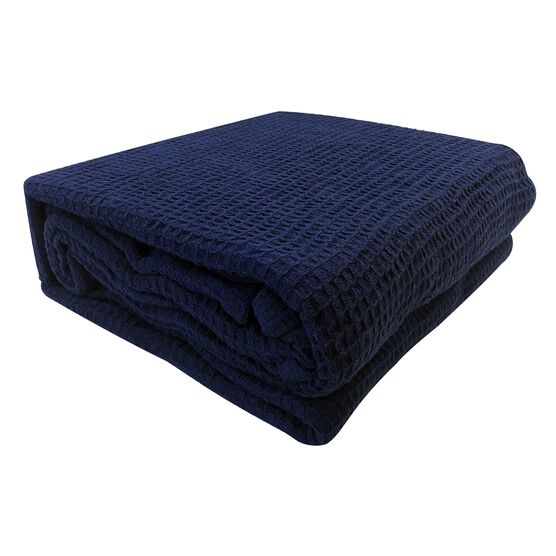 All Season Cotton Thermal Blanket, NAVY, hi-res image number null