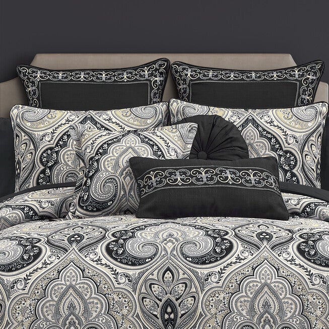Messina Boudoir Decorative Throw Pillow, BLACK, alternate image number 2