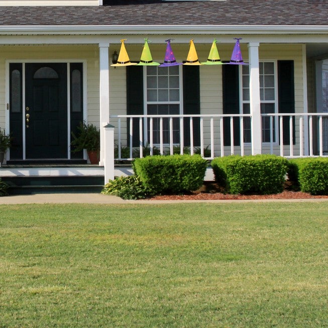 Set of 6 Pre-Lit Hanging Witches Hats, , on-hover image number 1