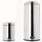 Step Trash Cans, Set of 2, STAINLESS STEEL, hi-res image number null