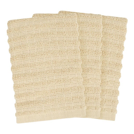 Royale 3Pk Solid Dish Cloth, LATTE, hi-res image number null
