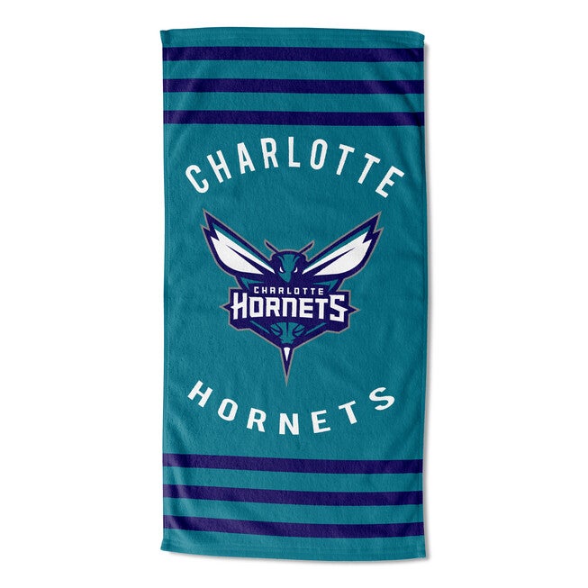 Hornets Stripes Beach Towel, MULTI, hi-res image number 0