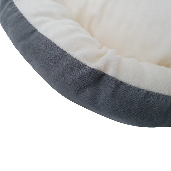 GREY Printing poly-cotton cozy round cat bed , 21 inch, , alternate image number 2