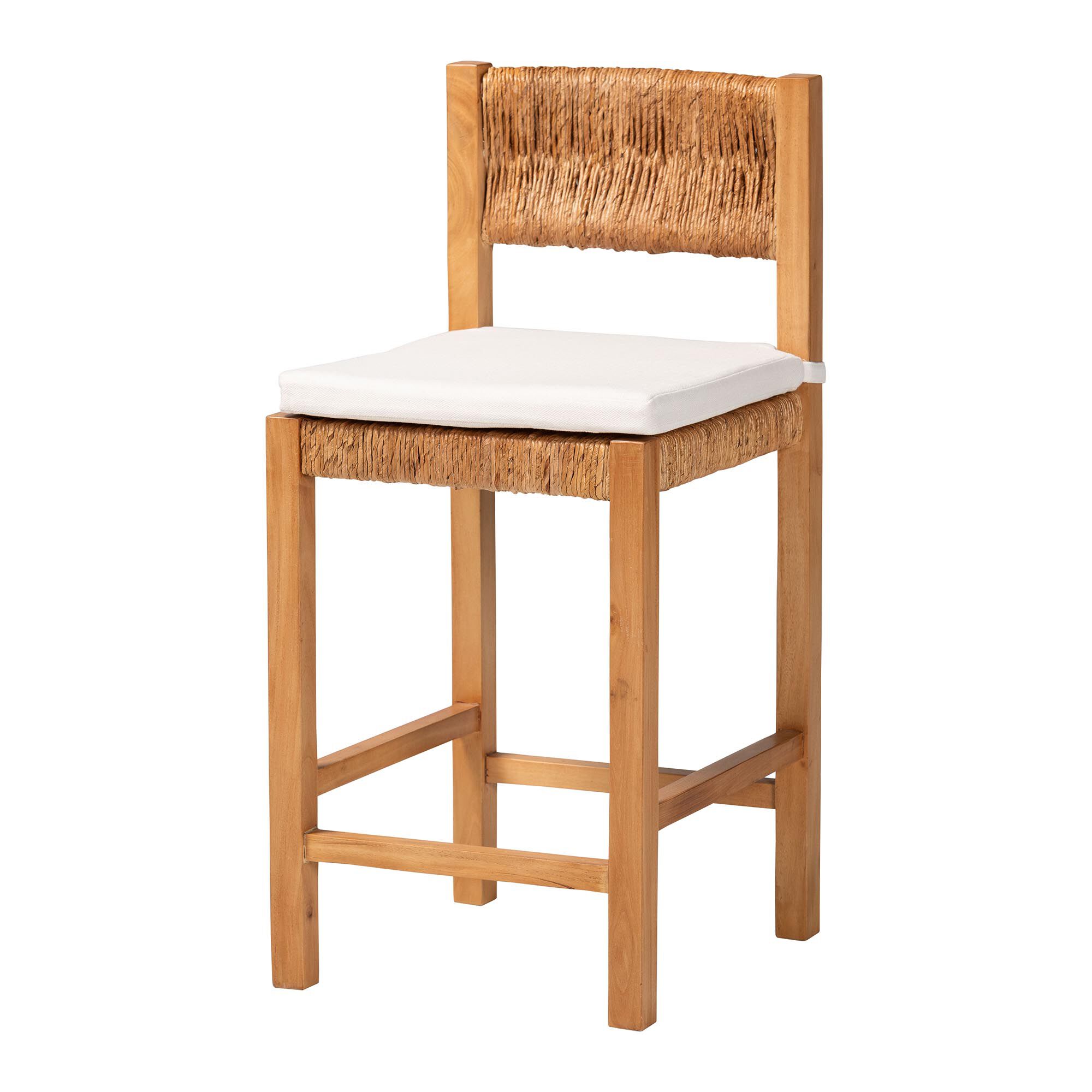 Pava Woven Seagrass Counter Stool, HONEY, alternate image number 1