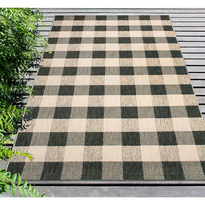 Liora Manne Portofino Texture Plaid Indoor/Outdoor Rug, , on-hover image number null