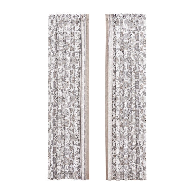 Chelsea Grey 84 Inch Window Panel Pair, GRAY, alternate image number null