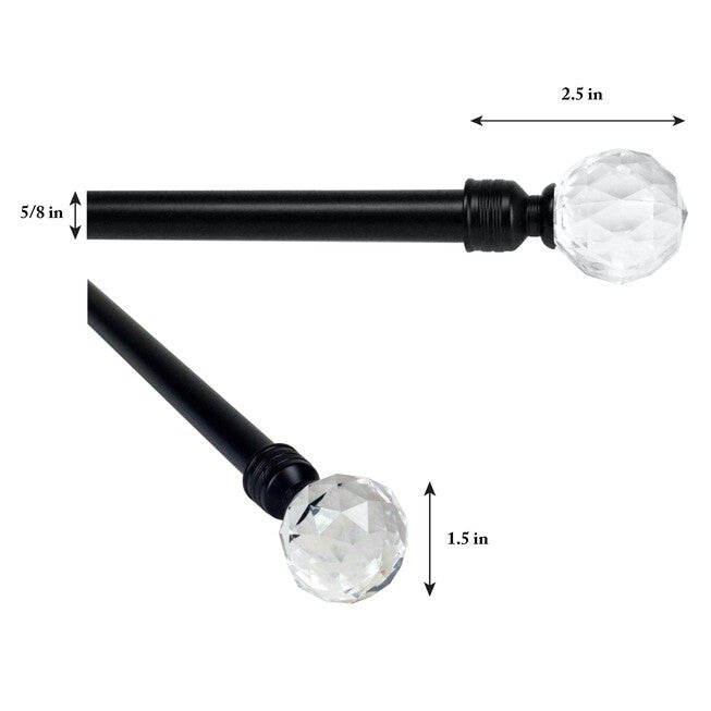 48 inches-86 inches Rod set with Disco Finial, , alternate image number 2