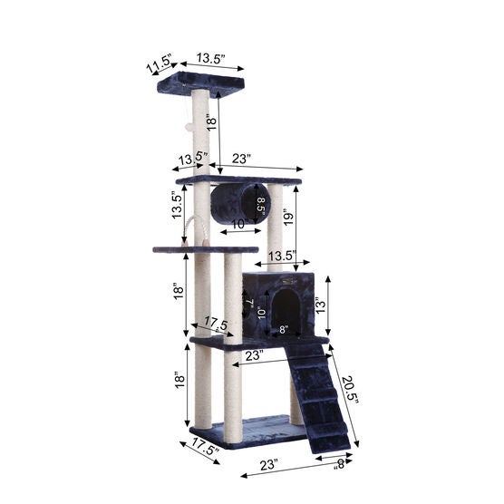 Real Wood 71" Cat Climbing Furniture Tower, , alternate image number null