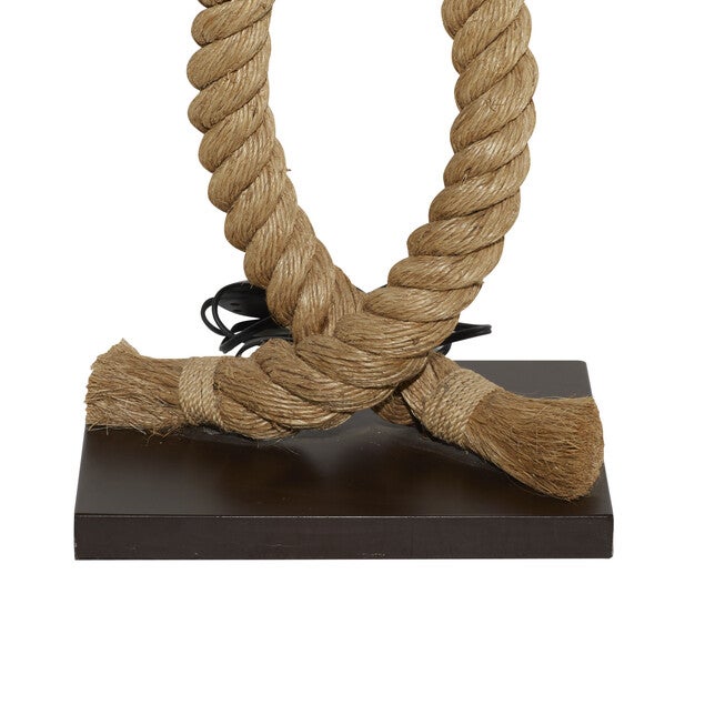 Brown Jute Rope And Iron Rustic Floor Lamp, , alternate image number 5