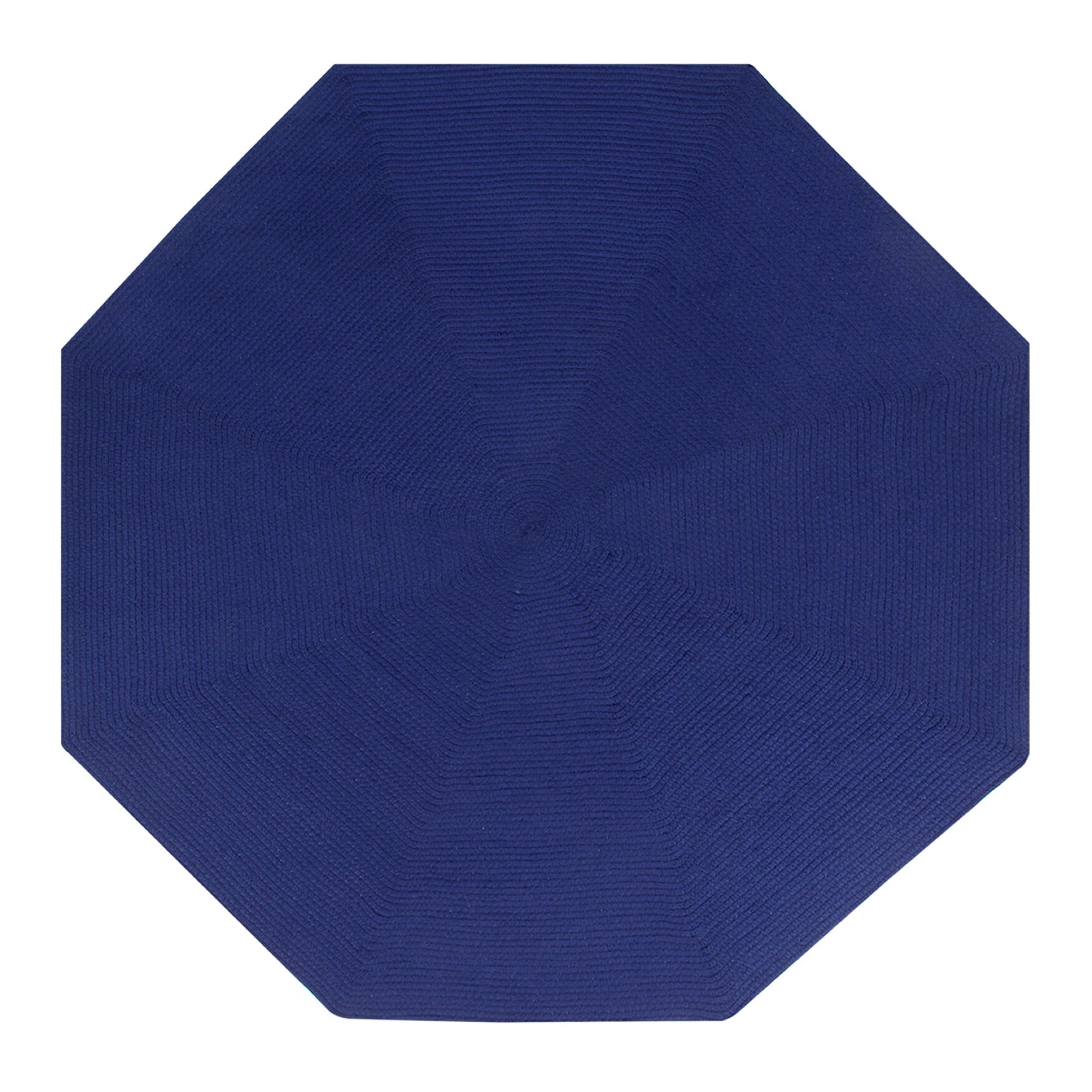 Alpine Braid Collection Reversible Indoor Area Rug, 96 inches" Octagonal , NAVY SOLID, hi-res image number 0