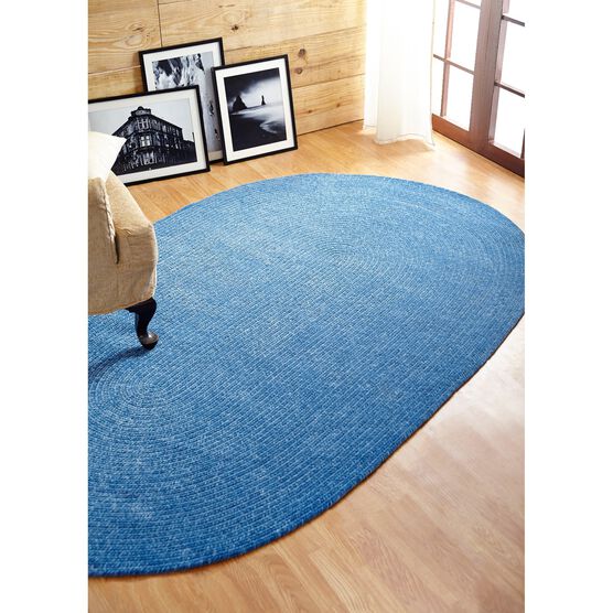 Better Trends Chenille Solid Braid Collection Reversible Indoor Area Utility Rug in Vibrant Colors, Oval, , on-hover image number null