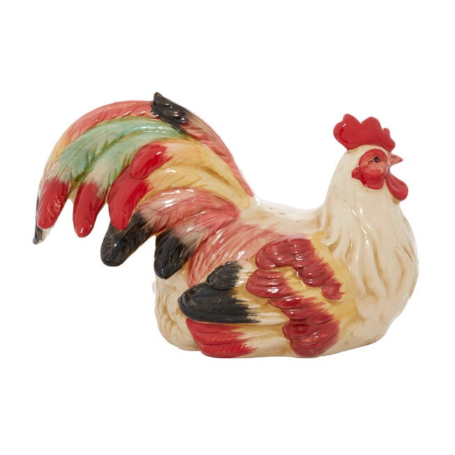 Red Ceramic Farmhouse Birds Garden Sculpture, , on-hover image number 1