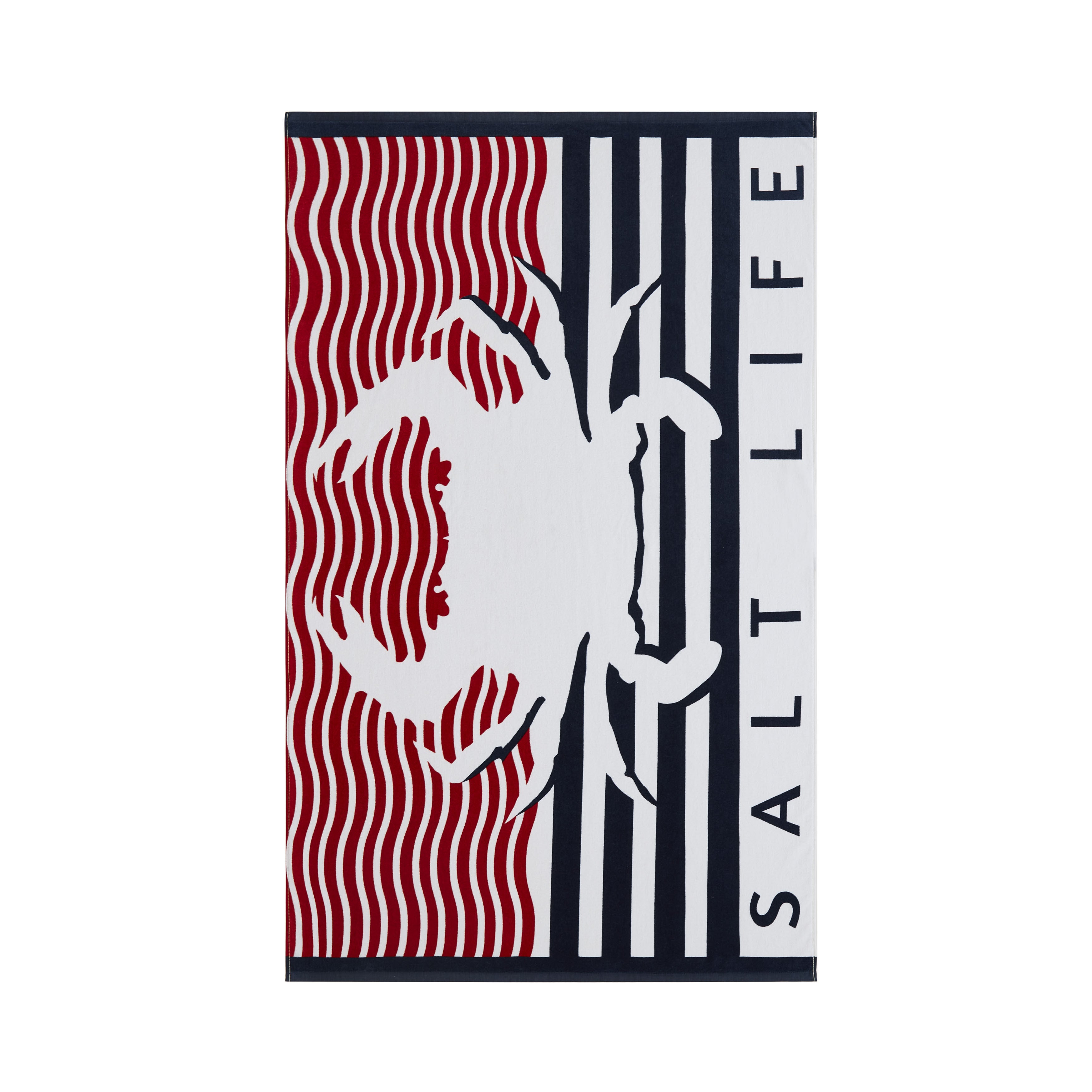 Crabbin Beach Towel, NAVY, alternate image number 2