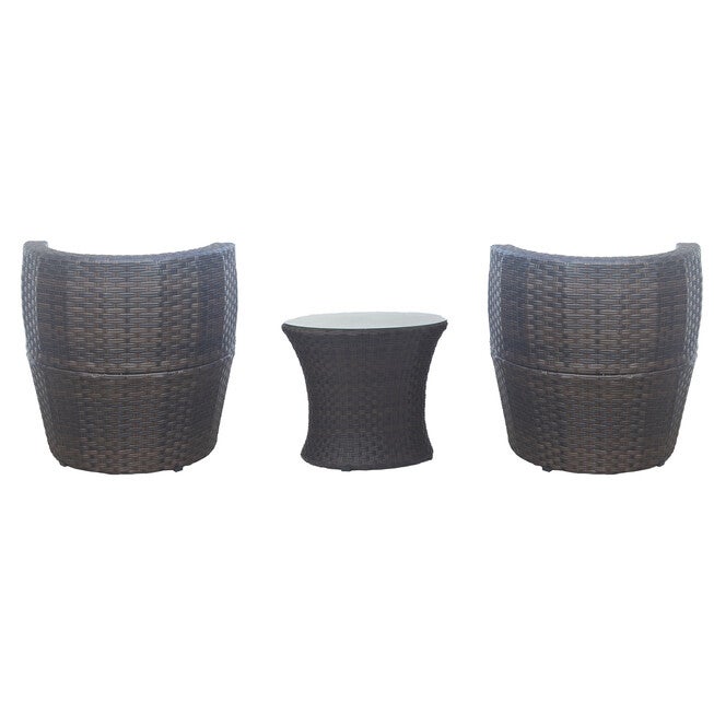 Flori 3 Pieces Swivel Bistro Set with Cushions, , on-hover image number 1