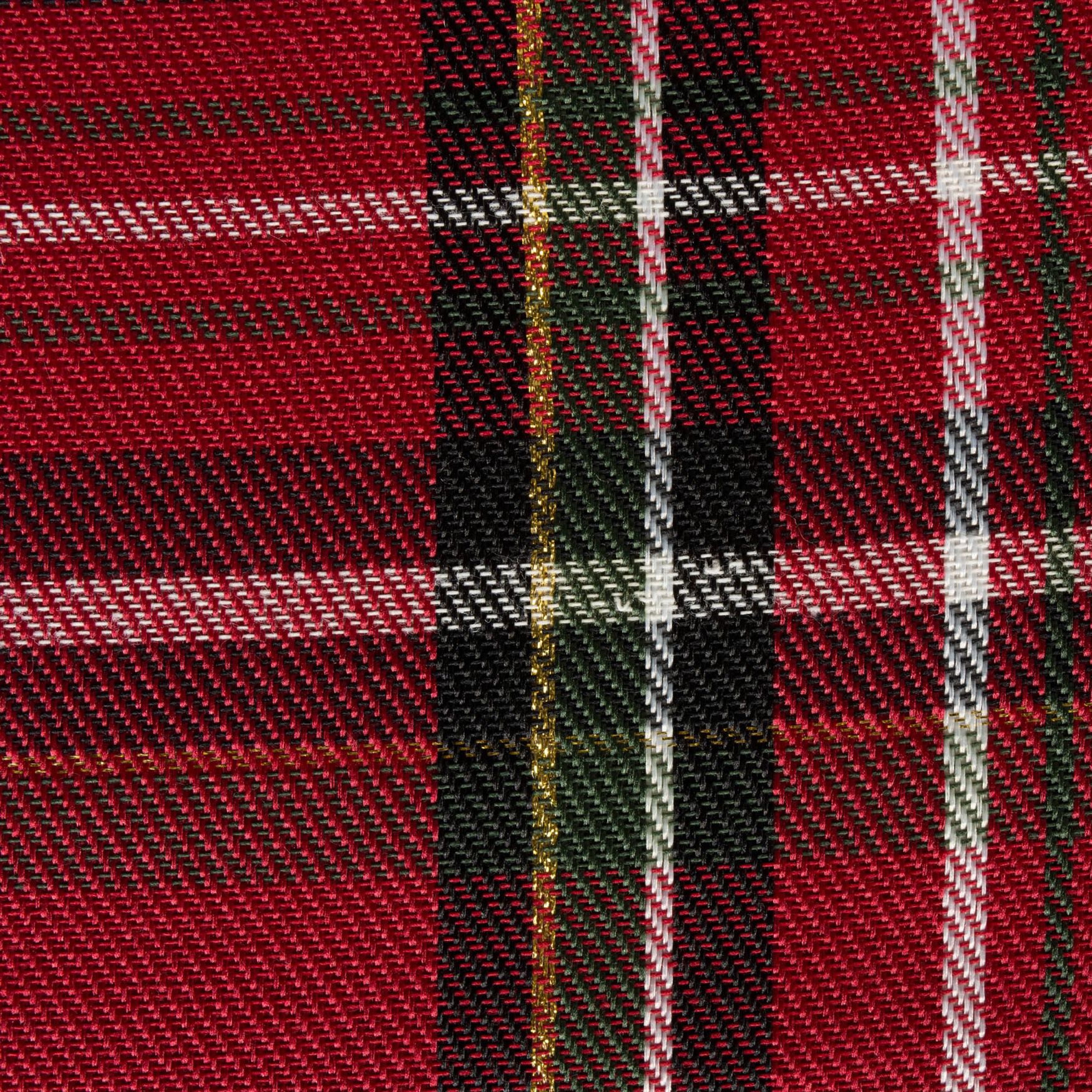 Holiday Metallic Plaid Table Runner 14x108, , alternate image number 2