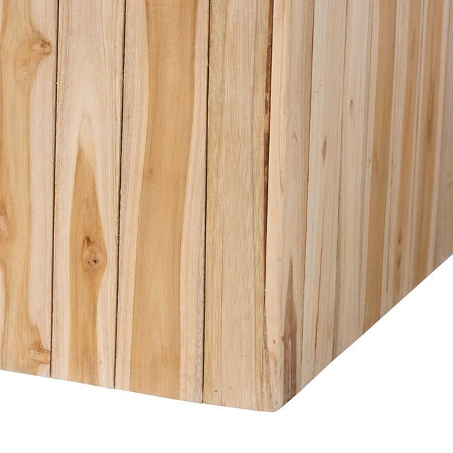 Grayson Bohemian Natural Teak Wood Coffee Table with Unique Repurposed Wood Logs, NATURAL, alternate image number null