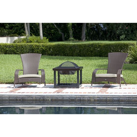 Hammer Tone Bronze Finish Cocktail Table Fire Pit, , alternate image number null