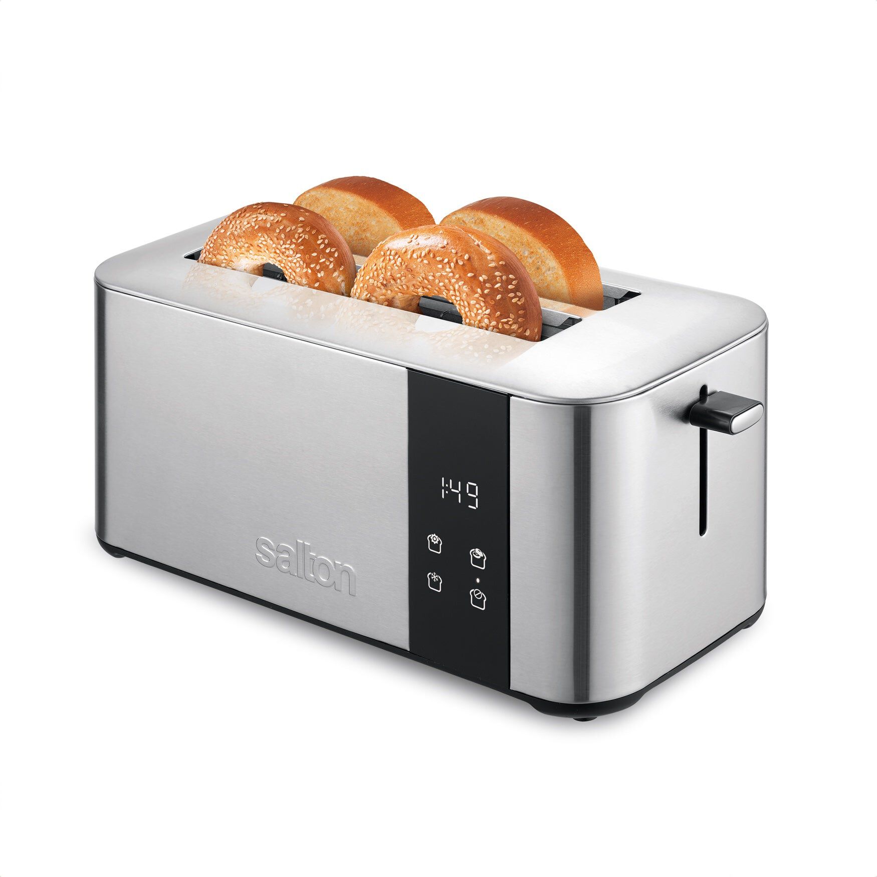 Salton&reg; 4-Slice Digital Toaster, STAINLESS STEEL, hi-res image number 0