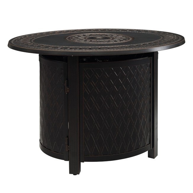 James Aluminum Oval LPG/NG Fire Pit, BRONZE, hi-res image number 0