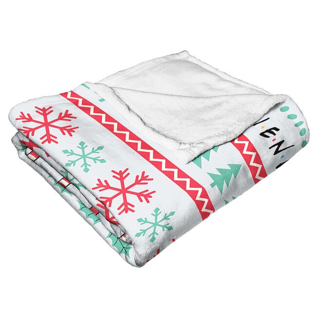 Wb Friends Candy Cane Coffee Silk Touch Throw Blanket, , alternate image number null