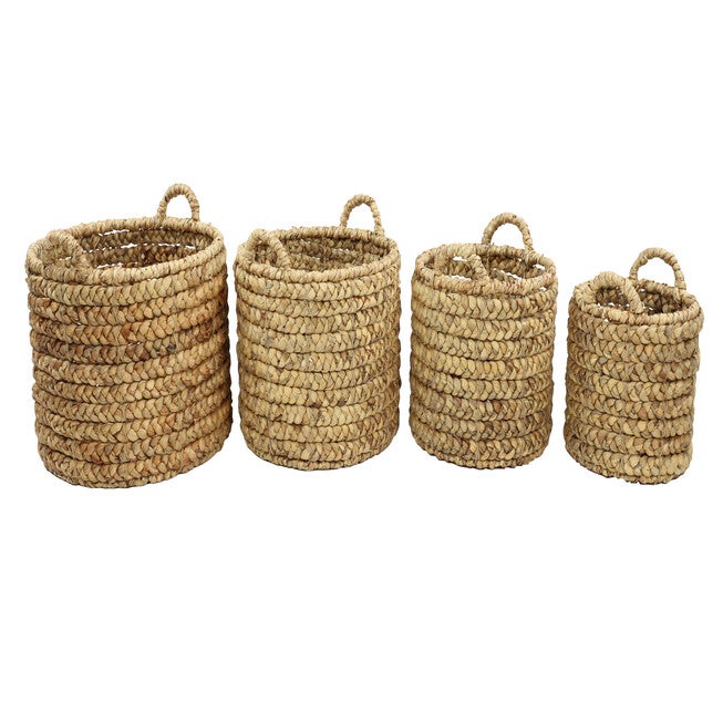 Set Of 4 Brown Sea Grass Coastal Storage Basket Storage Basket, BROWN, hi-res image number null