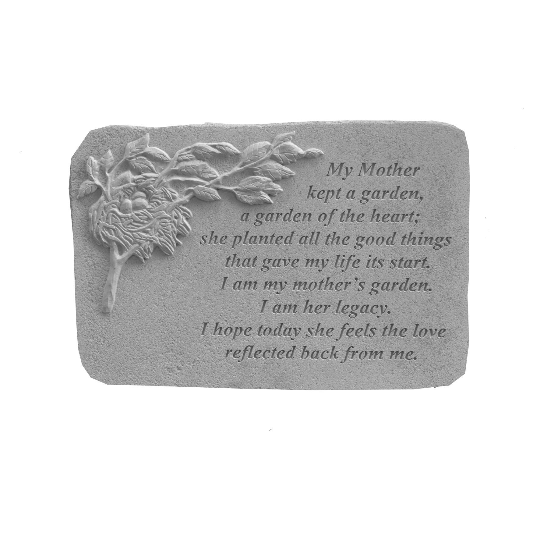 My Mother Kept A Garden Memorial Accent Stone, GREY, hi-res image number 0