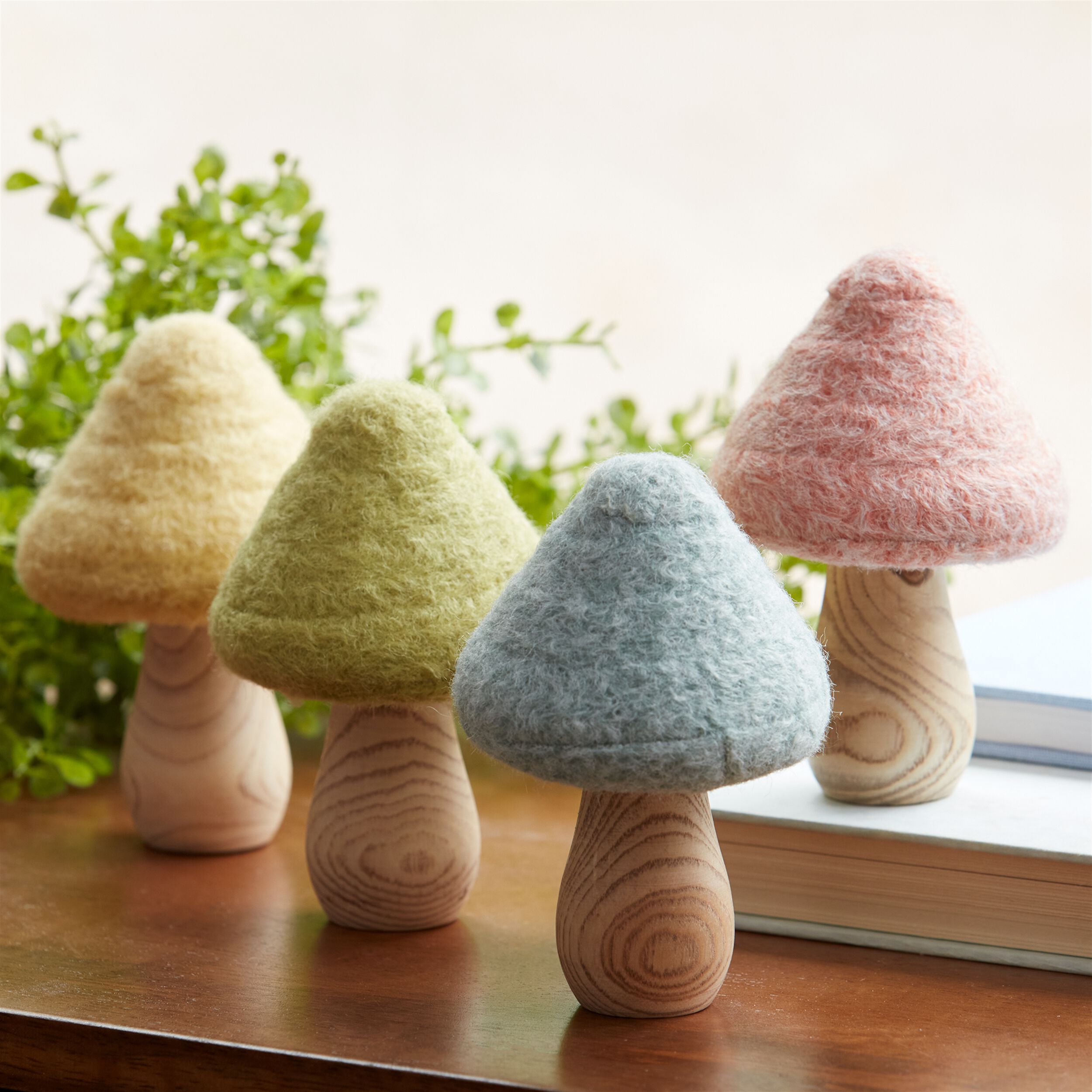 Felt Wood Mushroom Decor (Set of 24), MULTI, alternate image number 5